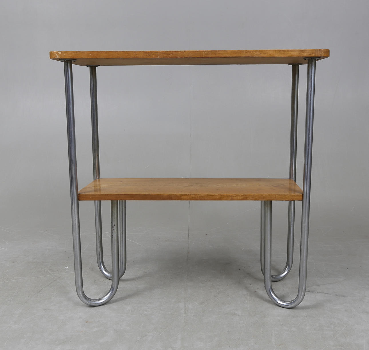 TABLE/SHELF, funkis, steel pipe, 1930s.