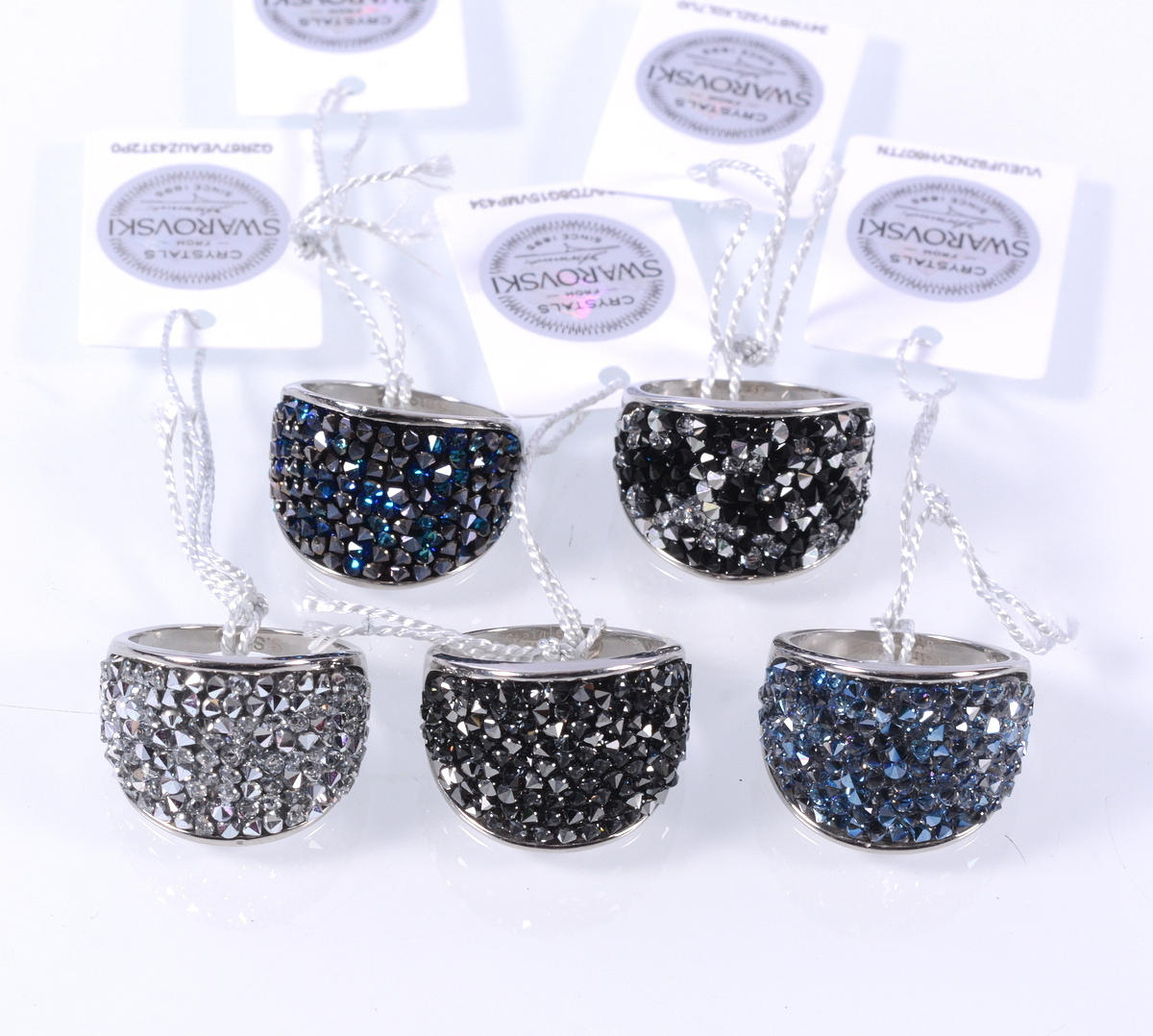 RINGAR, 5 st, Swarovski.