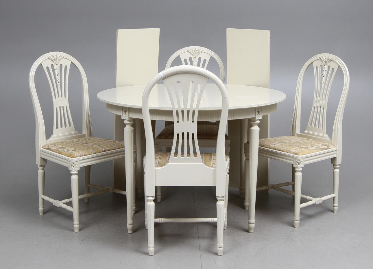 MATGRUPP, 5 delar, Gustaviansk-stil, 1900-talets andra hälft.