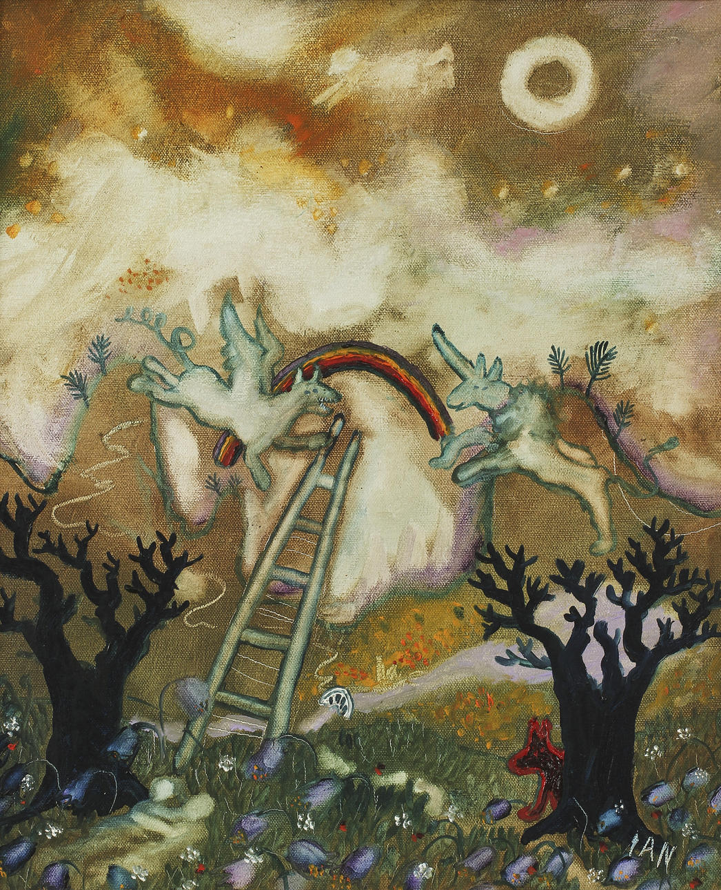 IAN RUSTH. olja på duk, sign IAN.