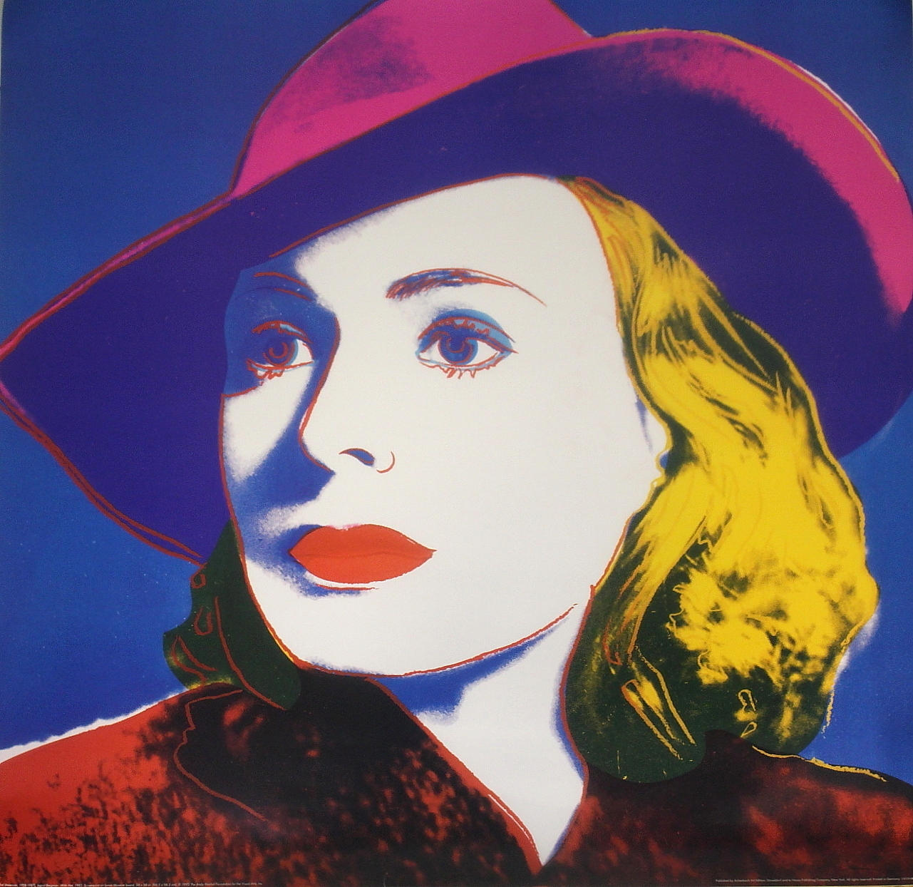 ANDY WARHOL. efter offsettryck, "Ingrid with hat".