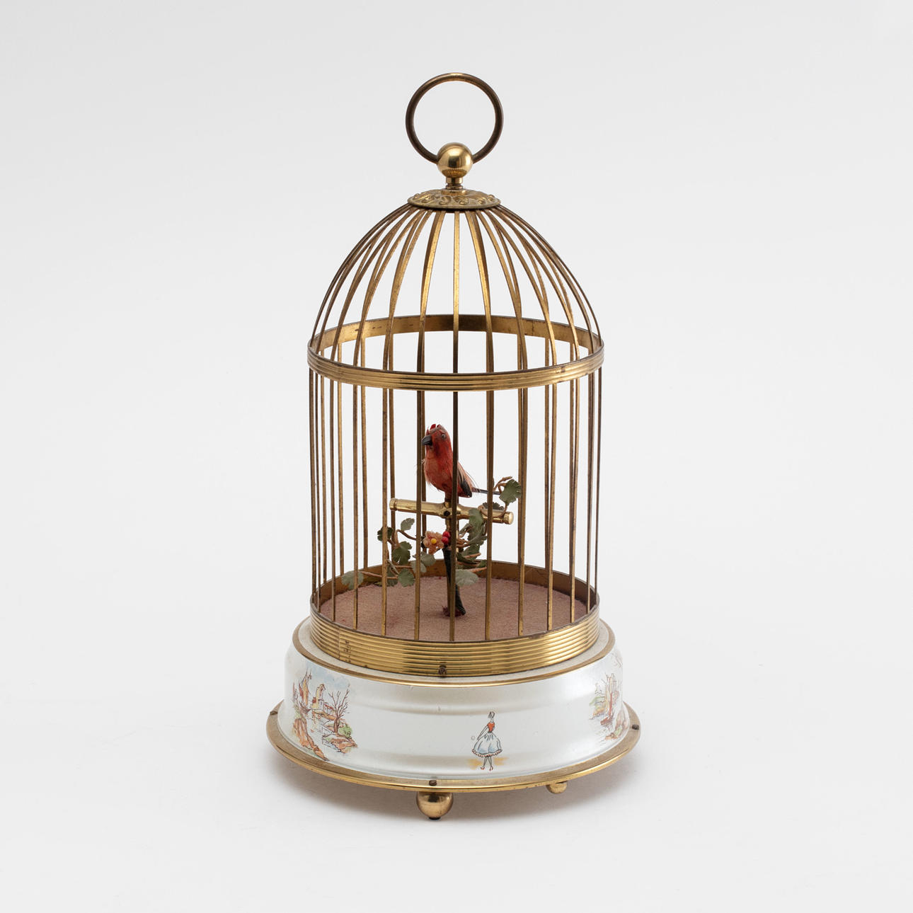 MECHANICAL BIRD CAGE, 1900s.