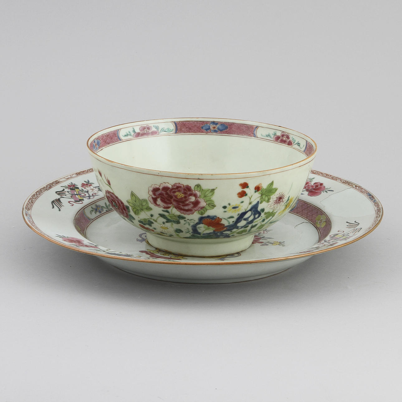 FAT, samt BÅLSKÅL, porslin, Kina, Qianlong(1736-1795).