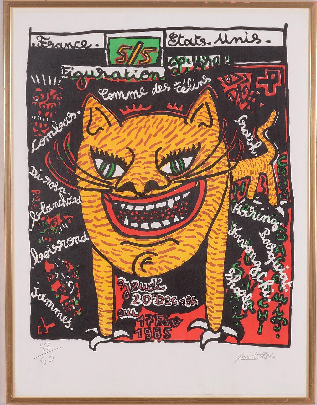 ROBERT COMBAS. Färglitografi.