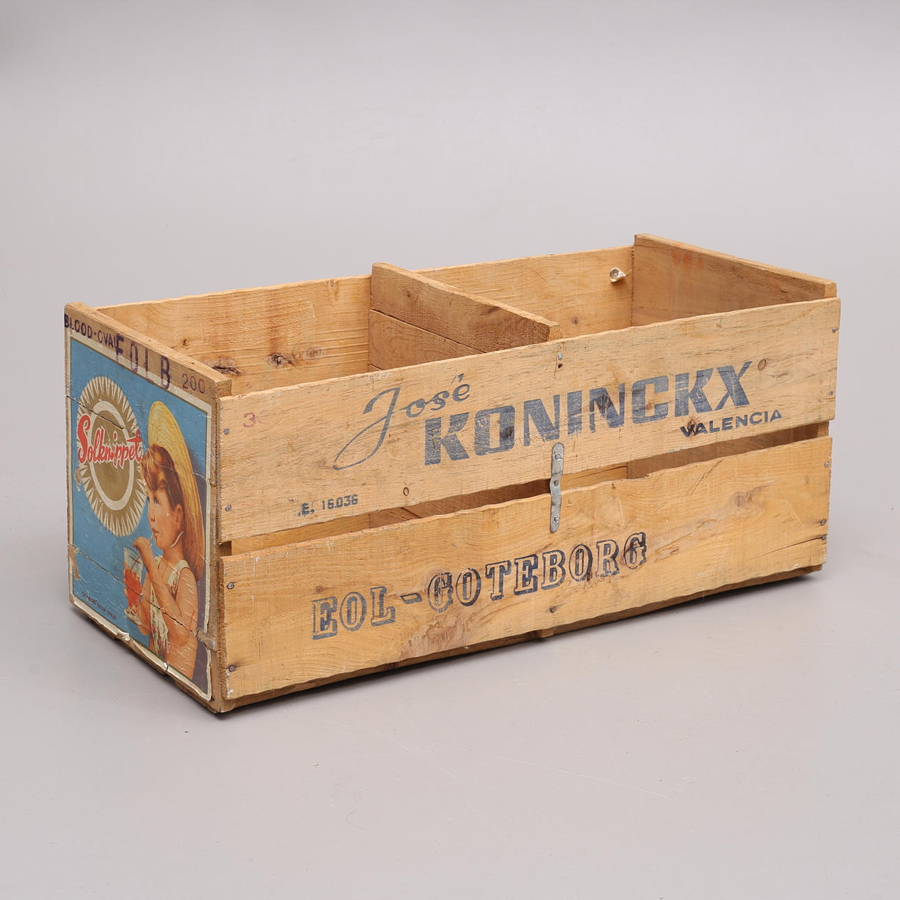 BLODPERLEKASSE, træ, "Solbundt".