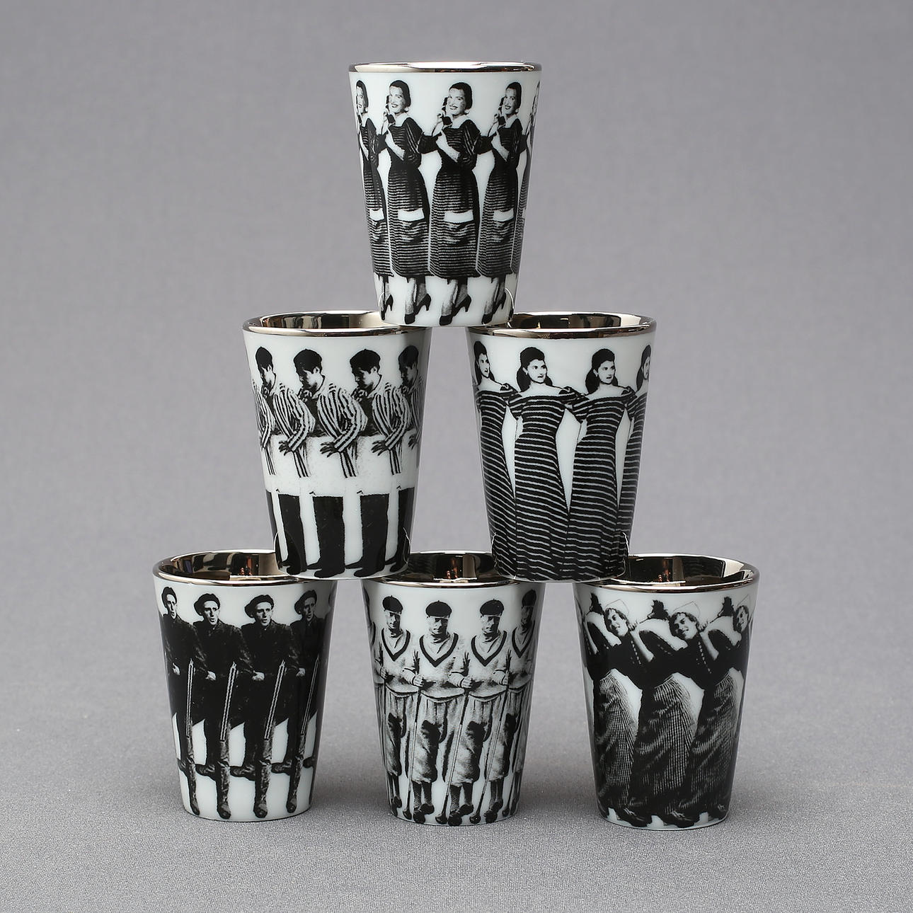 CUPS, 6 pcs, porcelain, Åsa Lindström, Rörstrand.