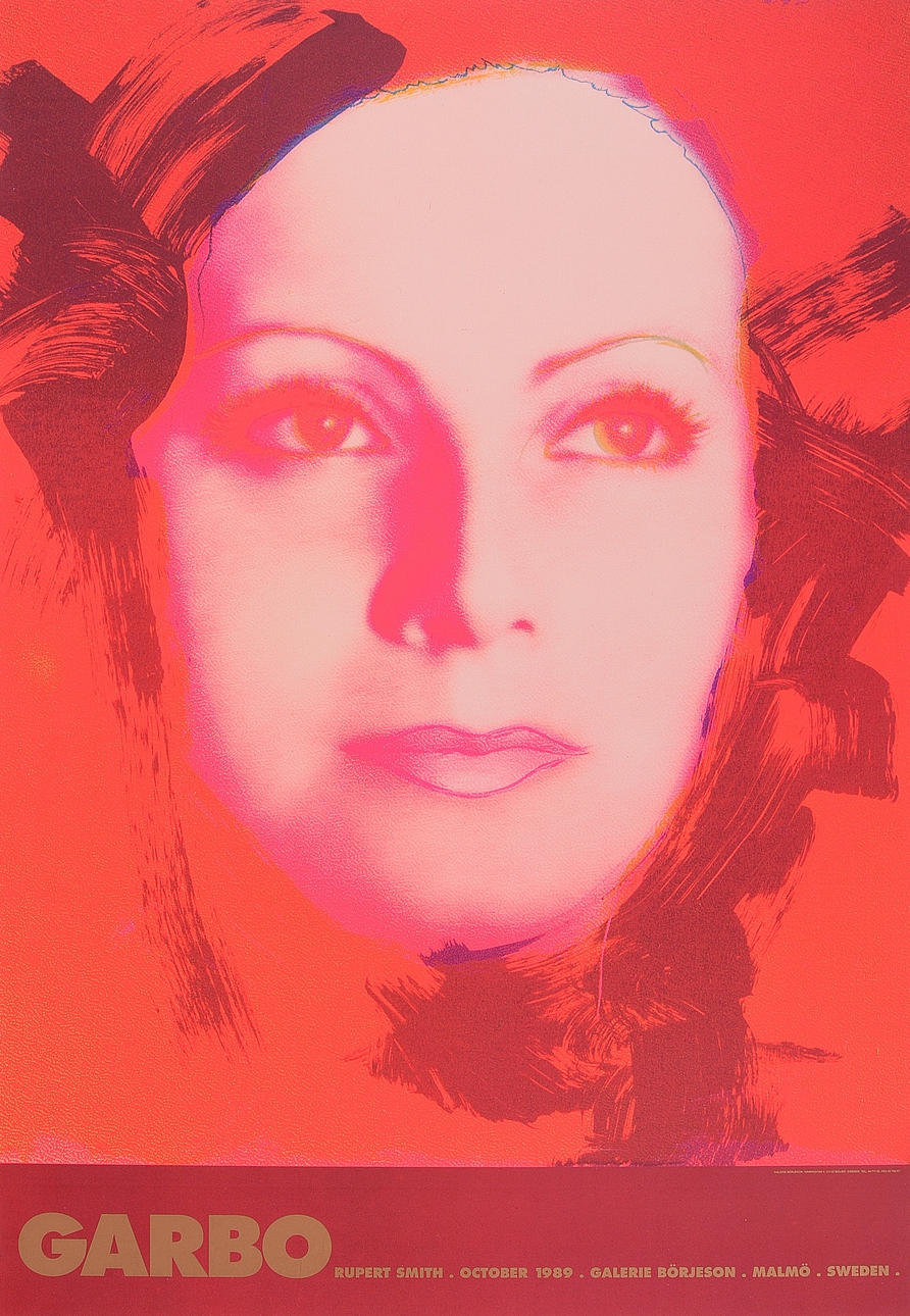 RUBERT SMITH. Utställningsaffisch/screentryck, Garbo.
