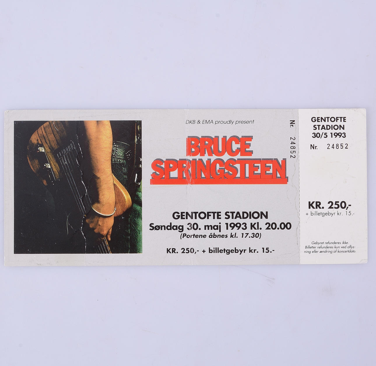 CONCERT TICKET, Bruce Springsteen.