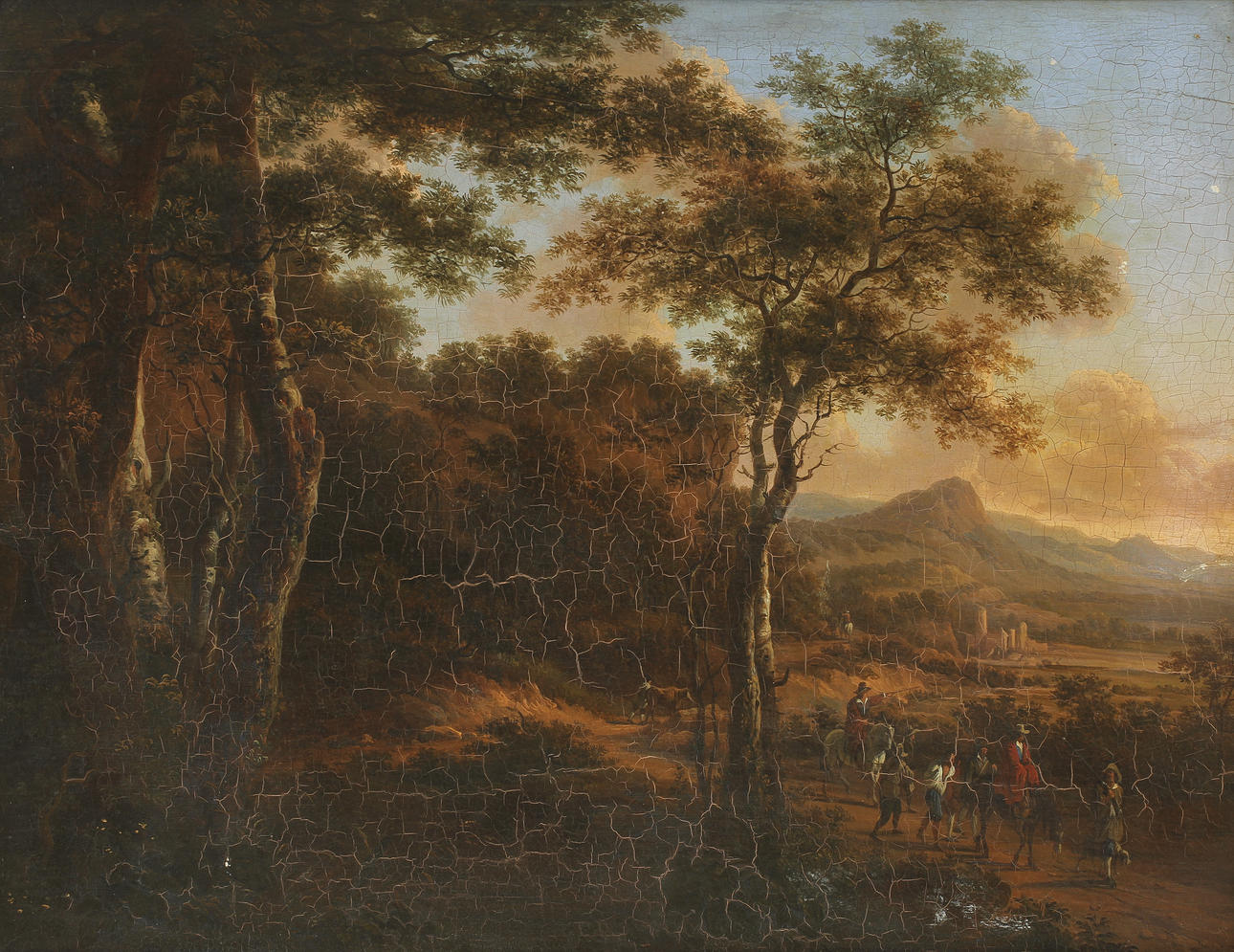 OKÄND KONSTNÄR, olja på pannå. 1700/1800-tal. Bär signatur Beth.