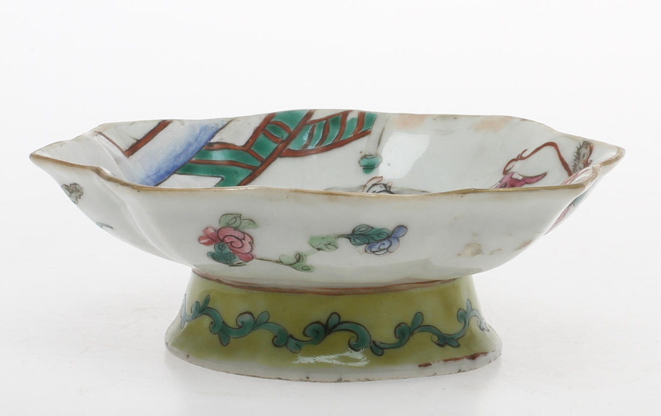 OFFERFAT, på fot, porslin, Kina.