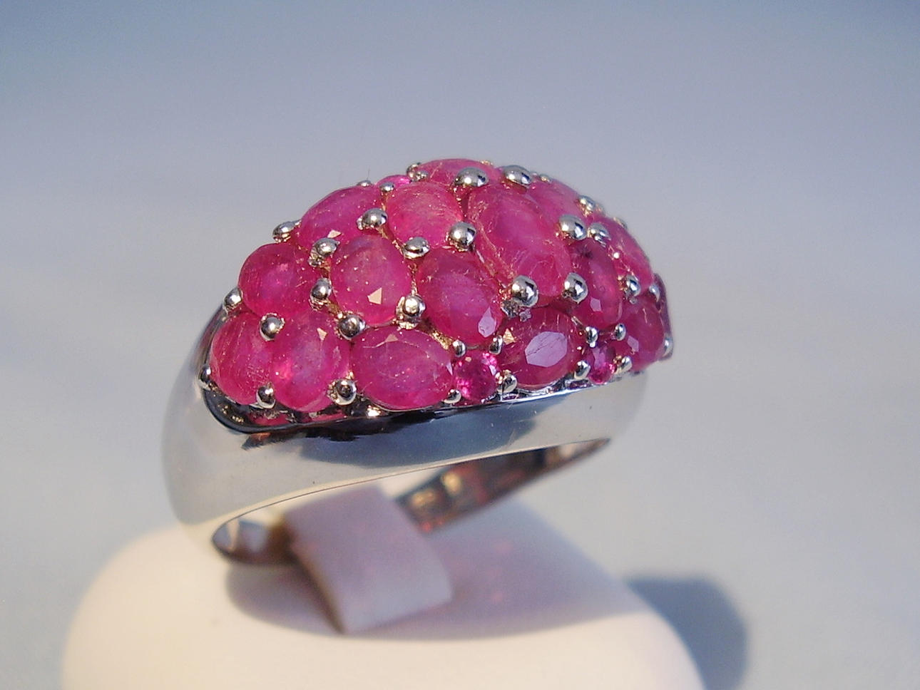 Ruby Cluster Ring Rubiner 5 ct.