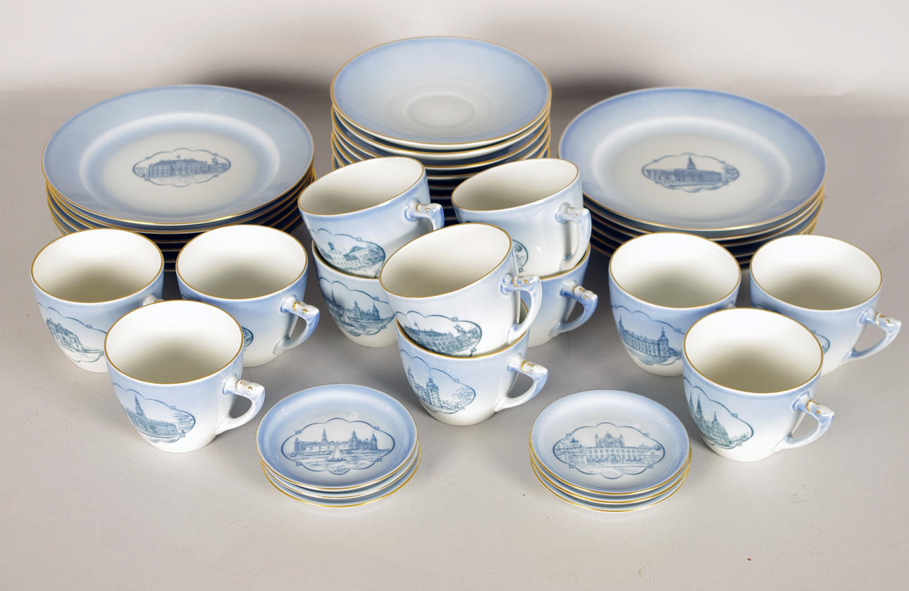 KAFFESERVIS, slottsmotiv, Bing & Gröndahl.