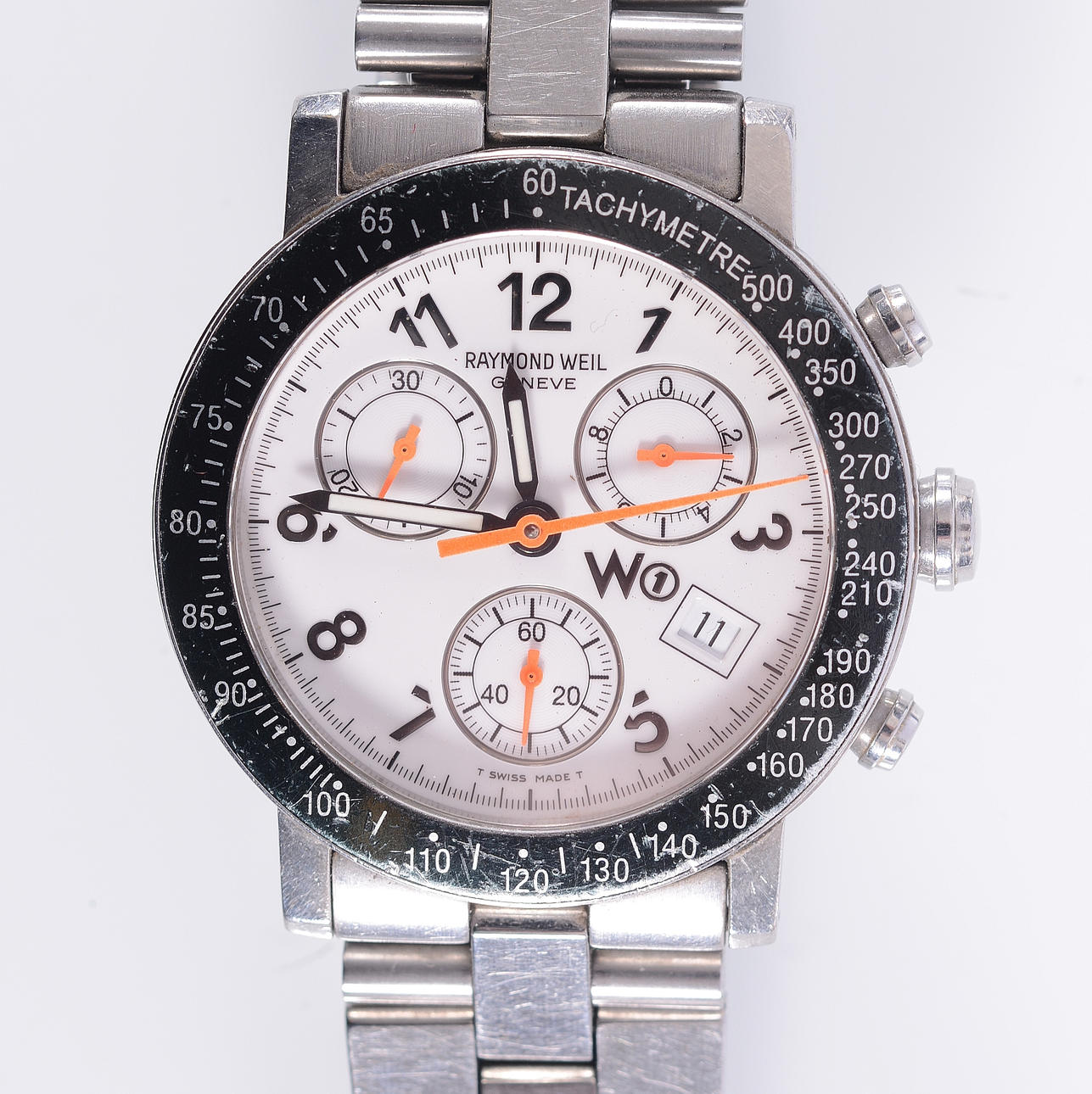 HERRENARMBAND, Raymond Weil, W1, Chronograph, Genf.