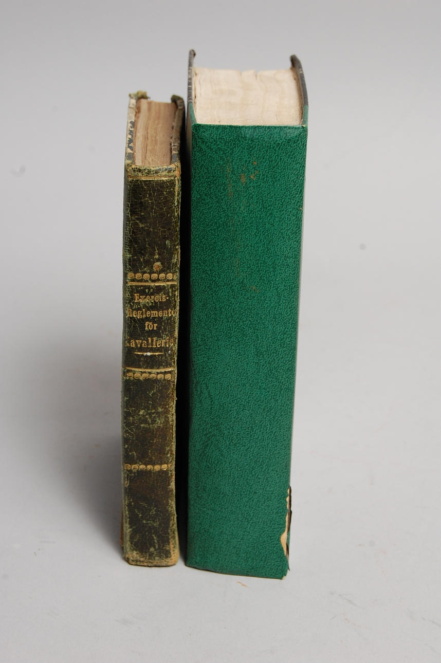 BÖCKER, 2 st, Tjenstgörings Reglemente, Exercis Reglemente, 1800-tal.