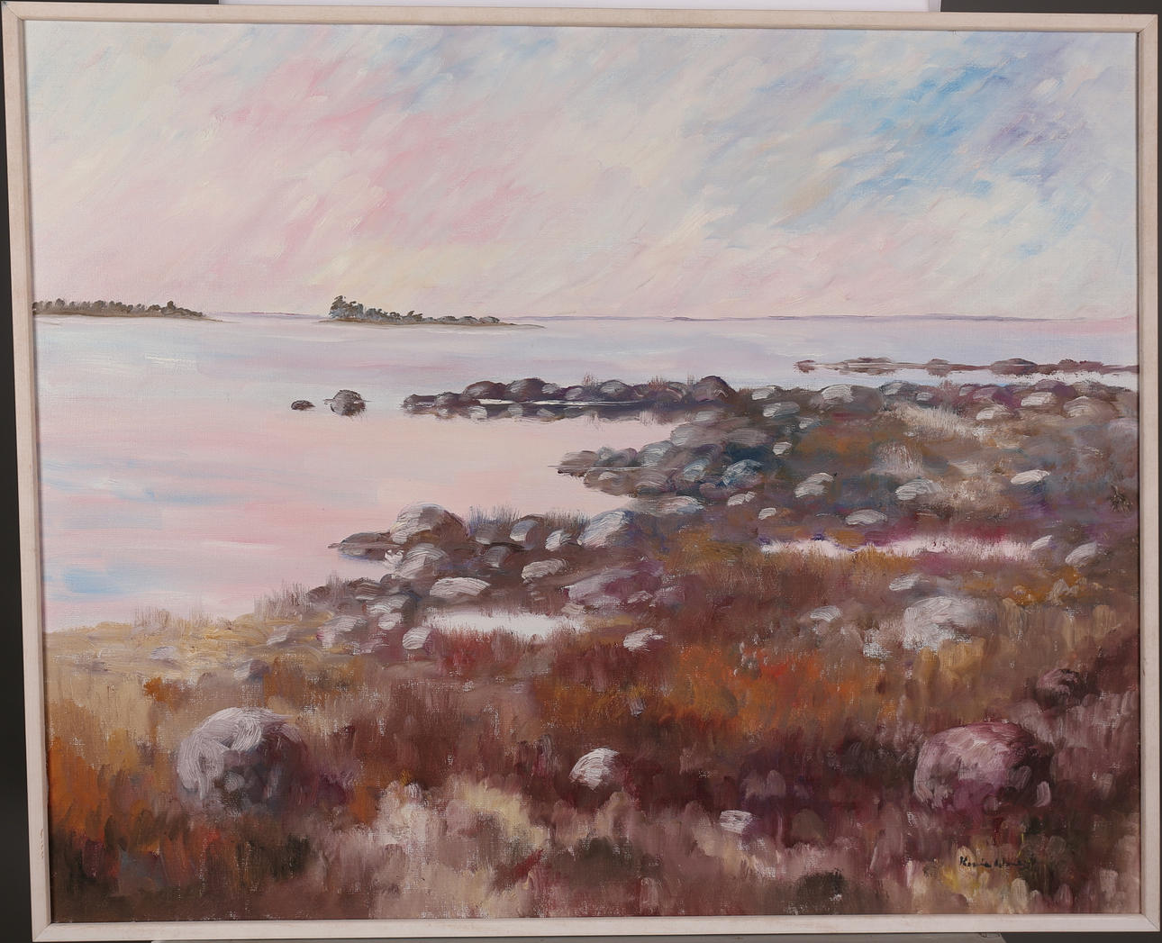 KERSTIN WERNINGE. "Oknö". Olja på duk, signerad och daterad -89 a tergo.