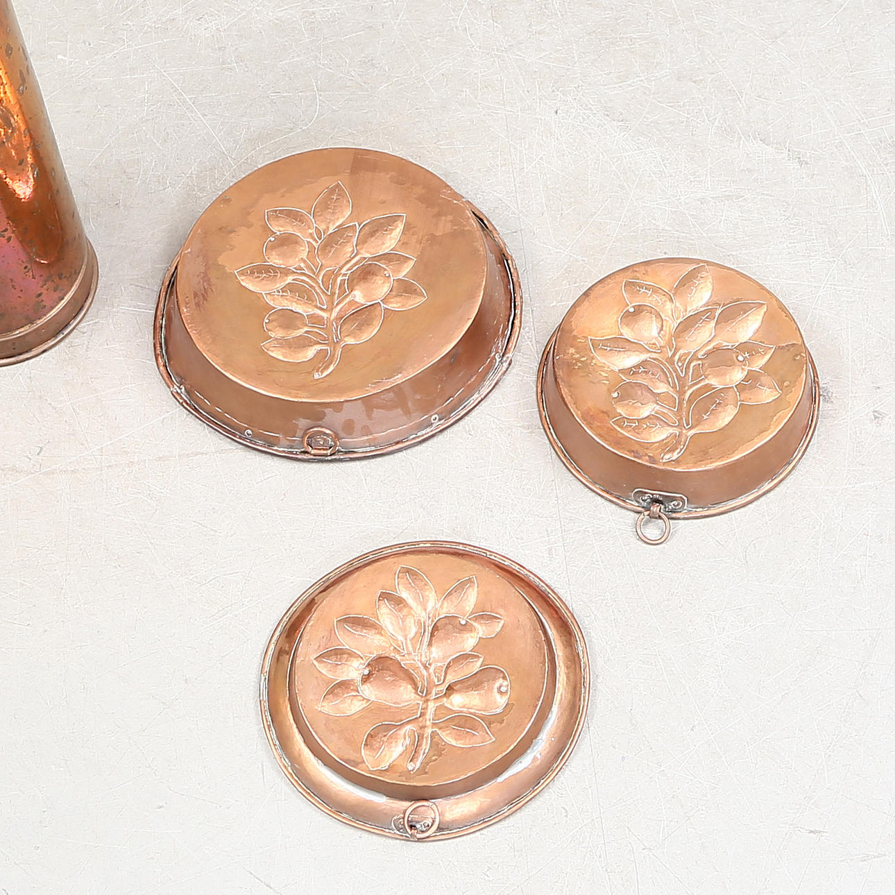 BESMAN (18th century) and COLLECTION OF COPPER/ENAMEL OBJECTS. Silver ...