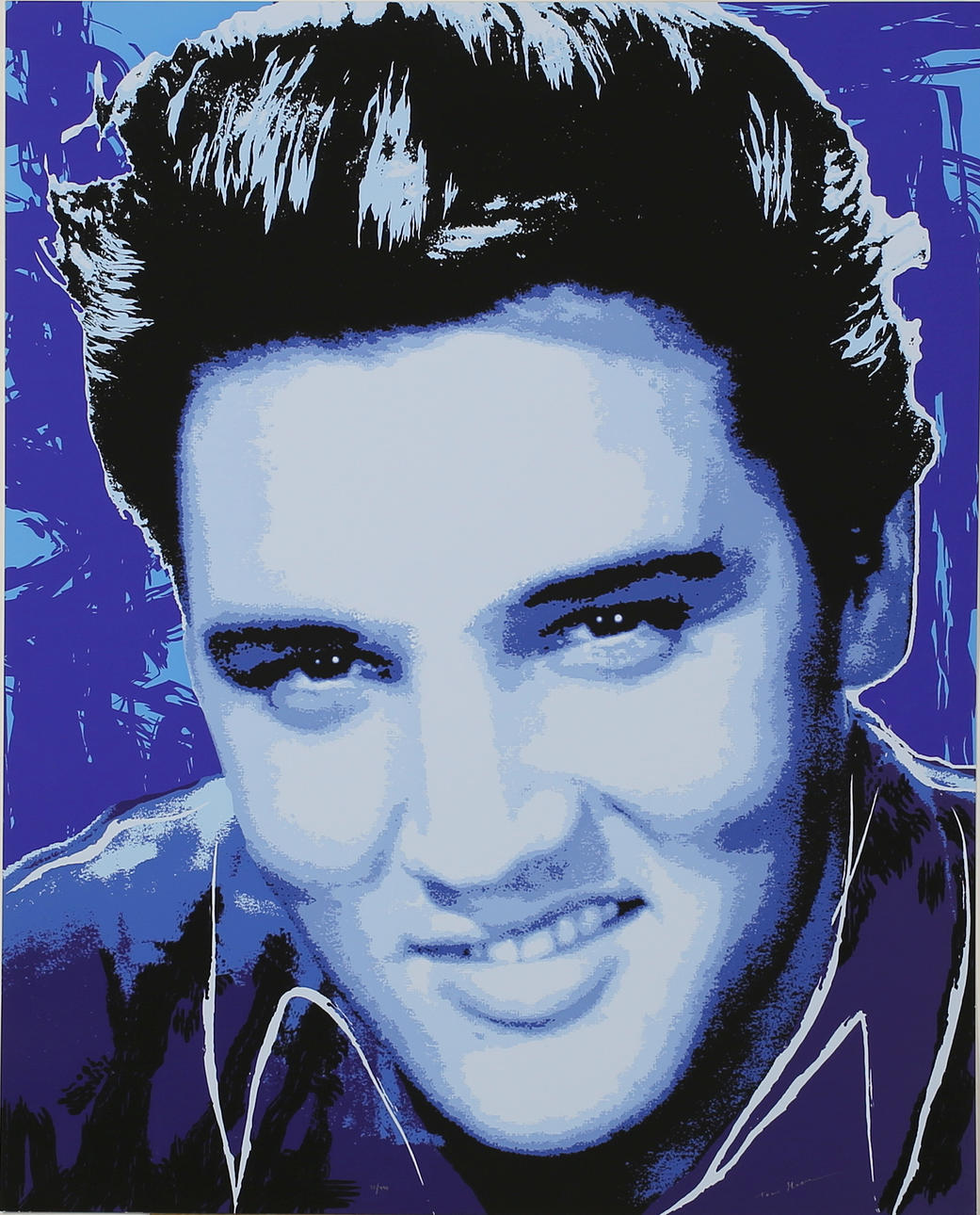 TOM MOORE. Elvis. Silkscreentryck. Signerad. EP 36/490.