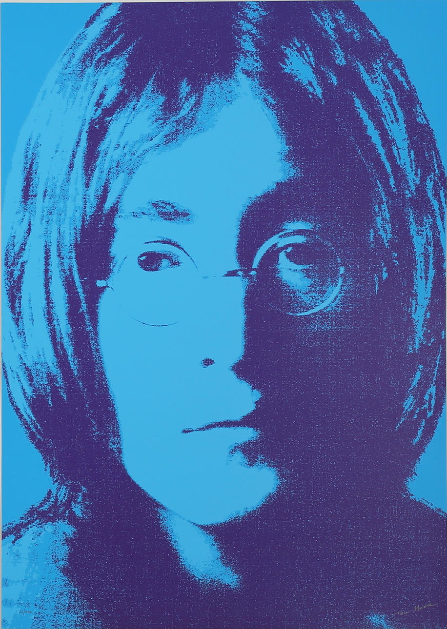 TOM MOORE. John Lennon. Silkscreentryck. Signerad och numrerad 121/490.
