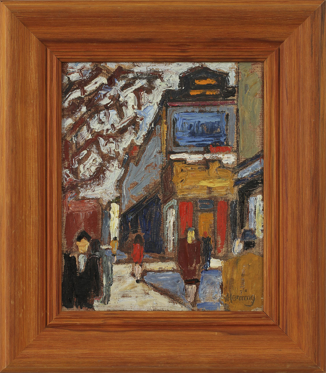 V HENNING. Olja på duk, signerad.