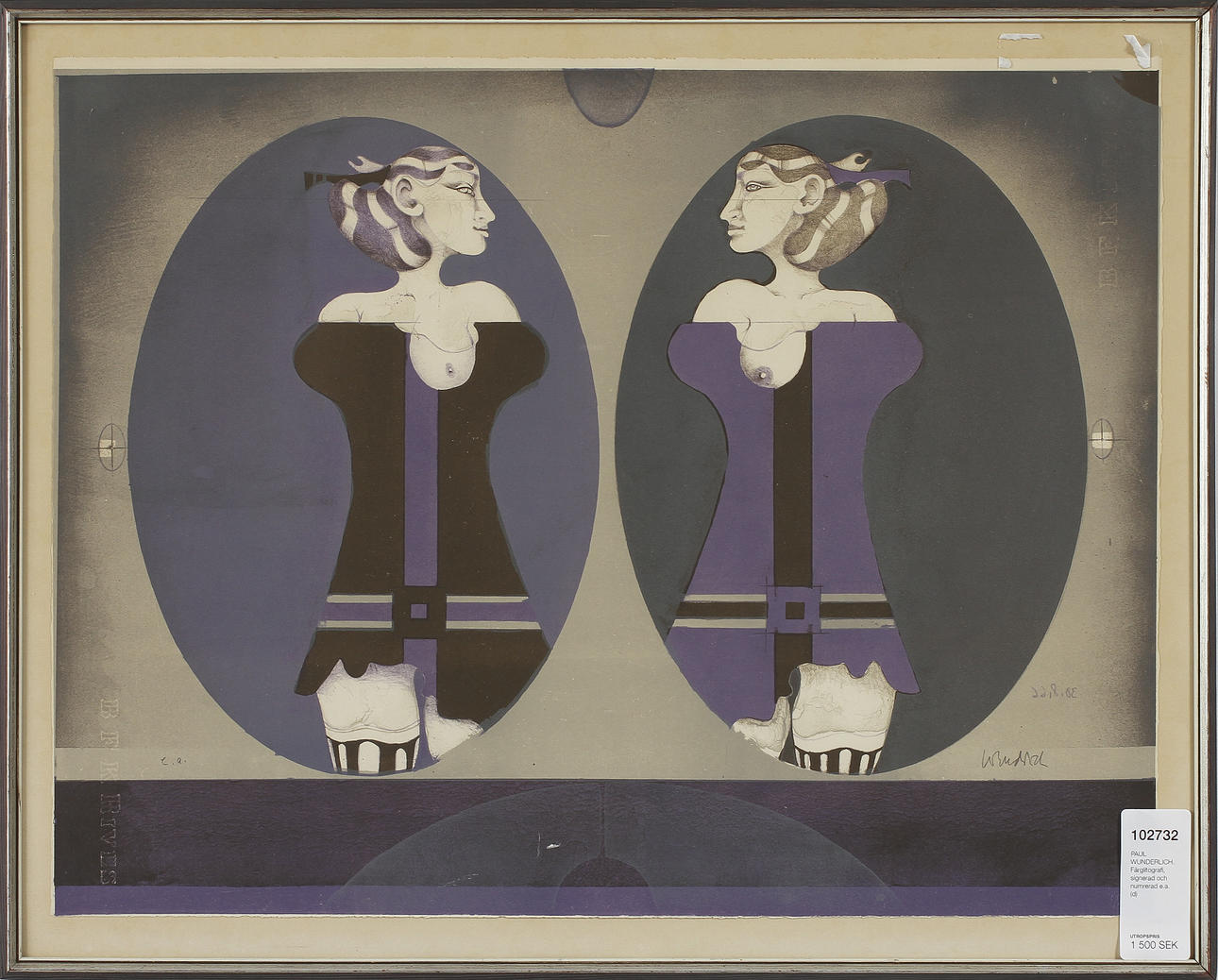 PAUL WUNDERLICH. Färglitografi, signerad och numrerad e.a.