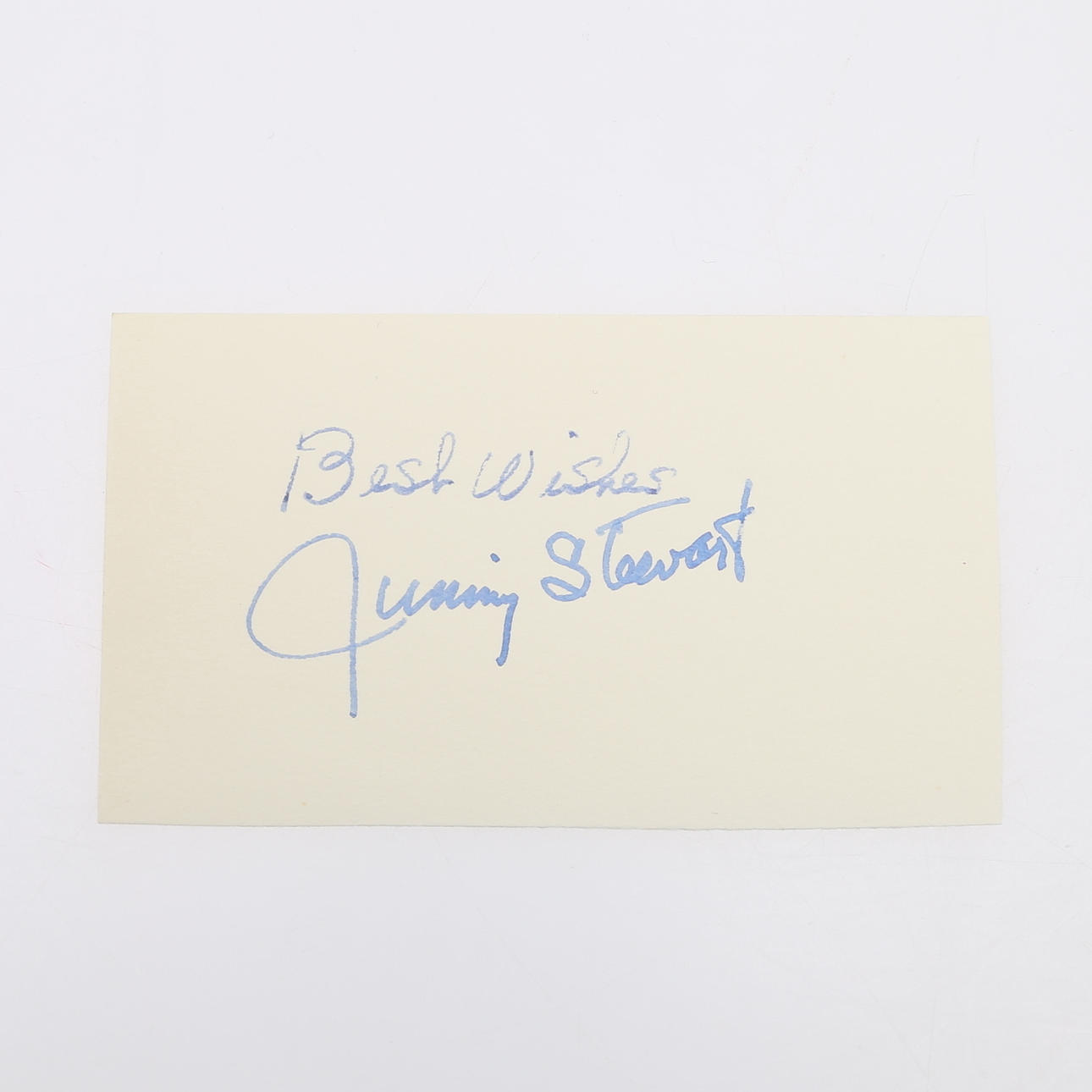 AUTOGRAMM. JAMES STEWART (1908-1997), US-amerikanischer Schauspieler.