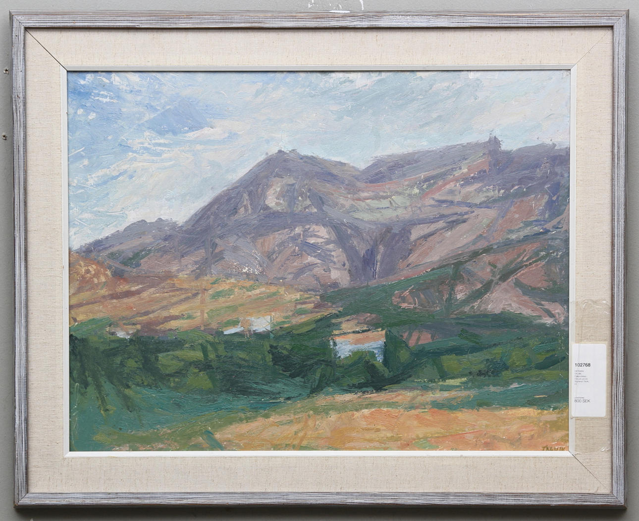 HERMAN TALVIK. Fjällandskap. Olja på pannå. Signerad Talvik.