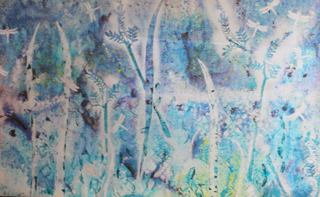 MARIA MILTON LOHEDEN. Replica, Blue Flower.