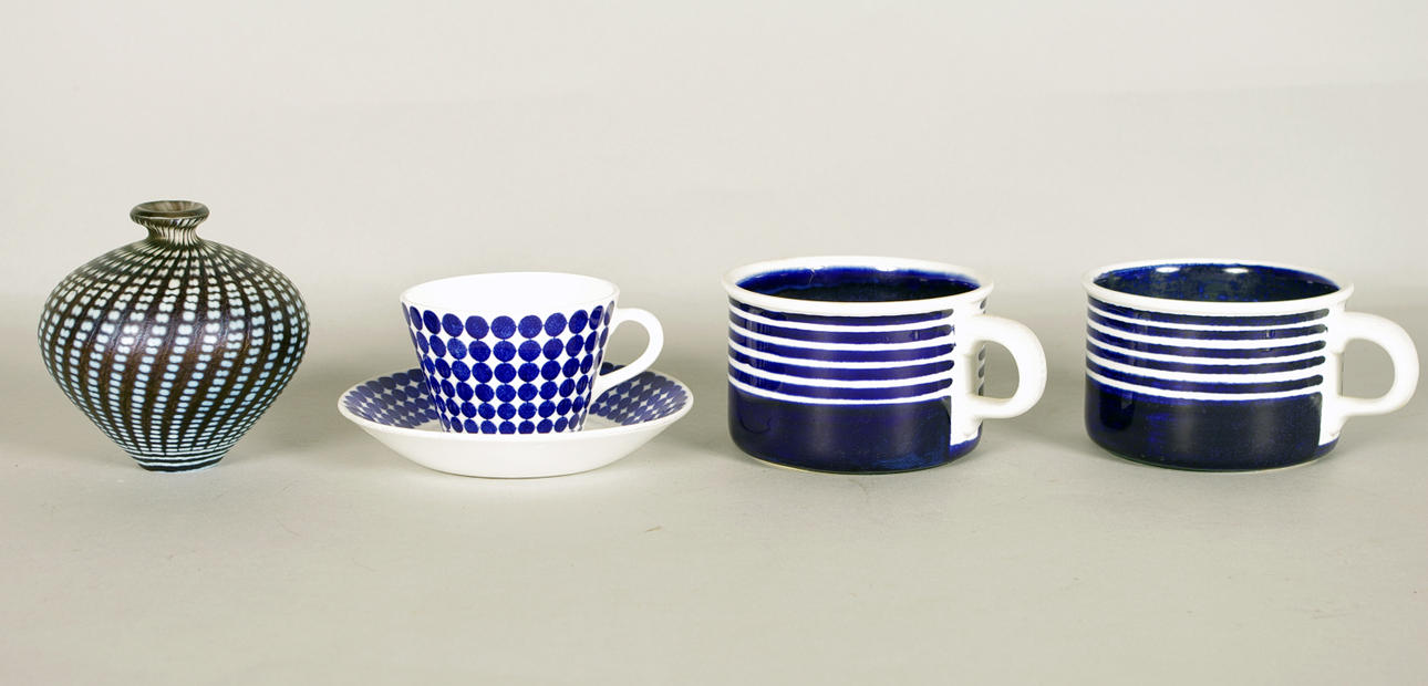 KOPPAR SAMT VAS, bl. a. "Adam", Gustavsberg.