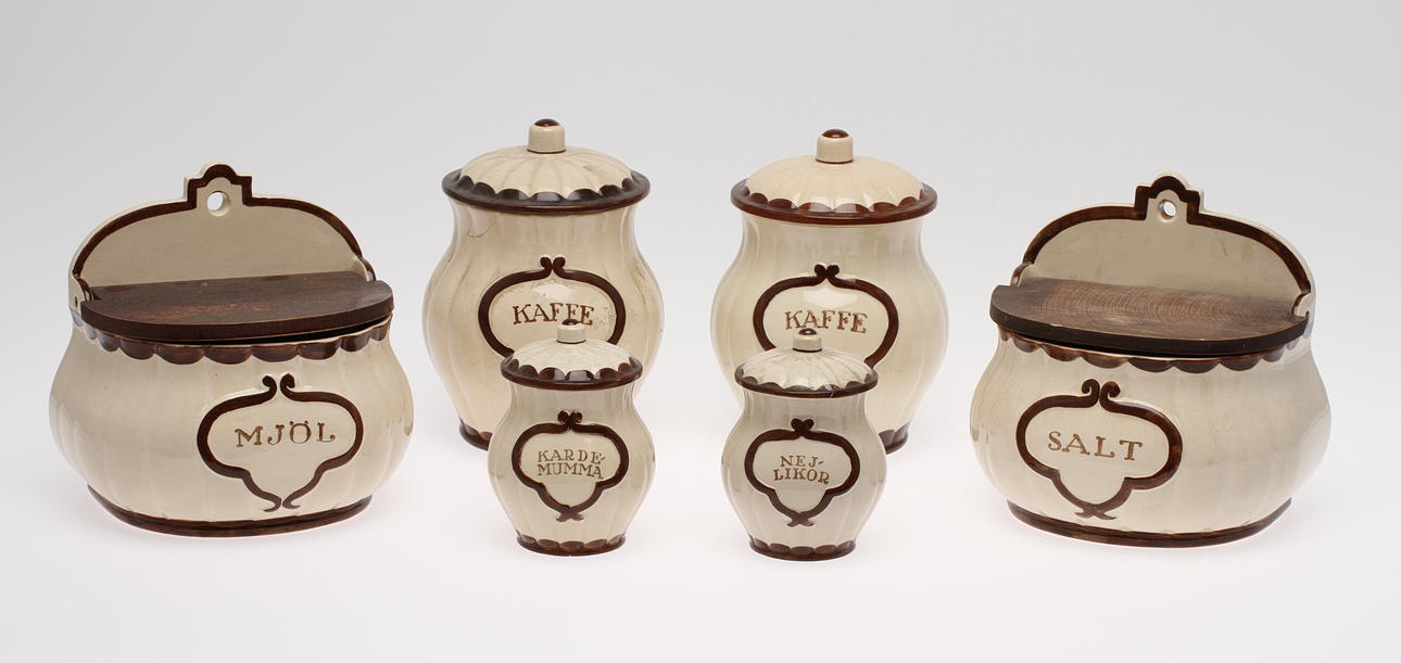 SPECERI- och KRYDDBURKAR, 14 delar, "Pyro" Gustavsberg.