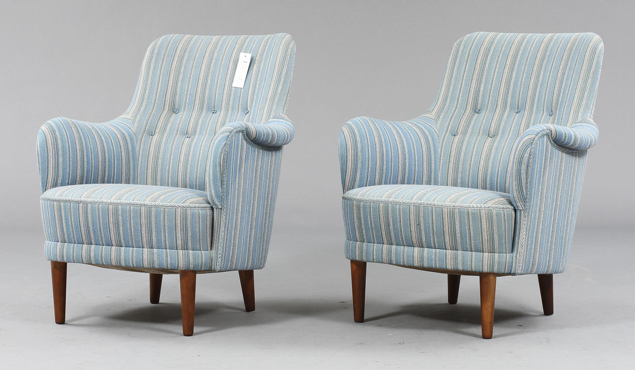 FÅTÖLJER, 1 par, "Samsas", Carl Malmsten.