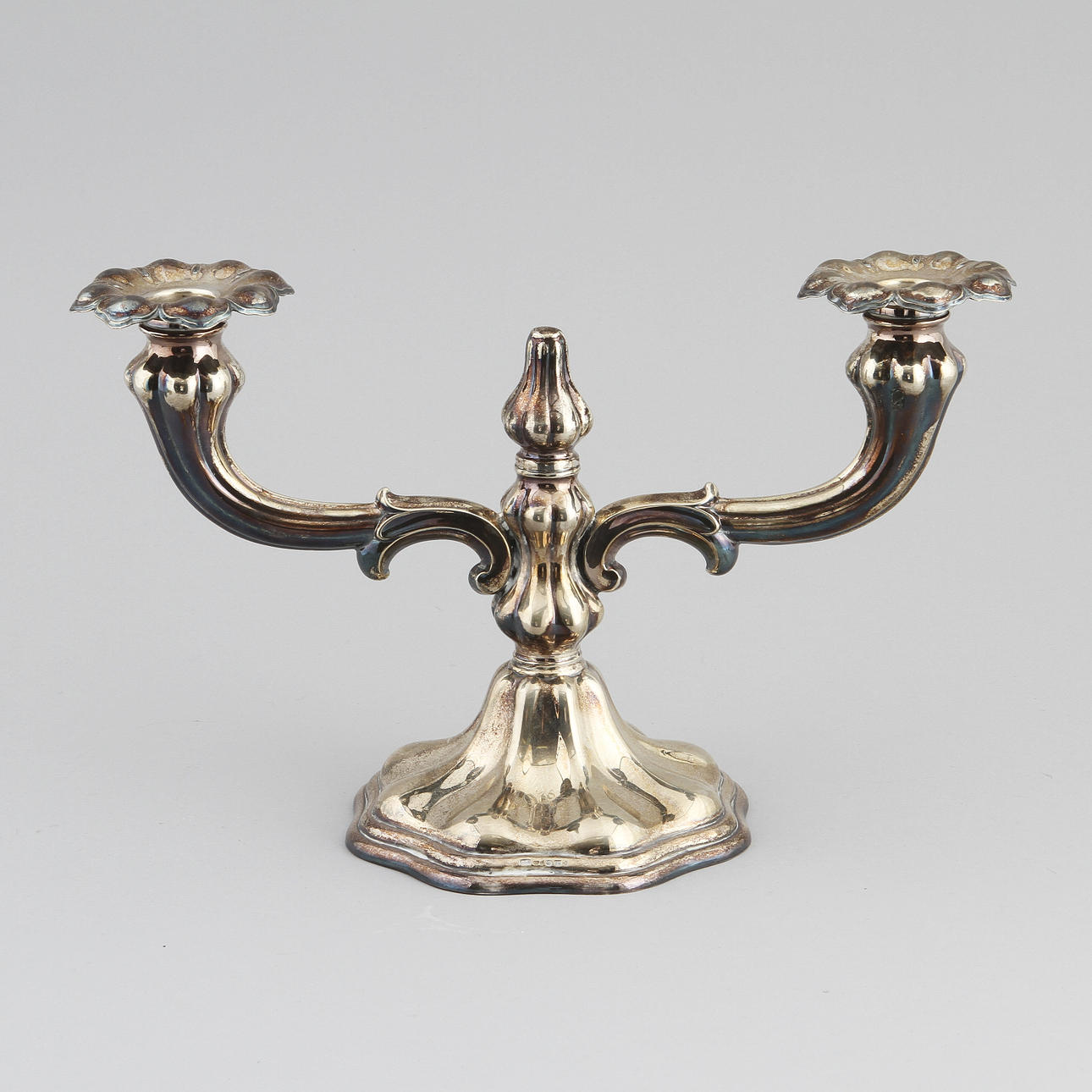 KANDELABER, silver. C G H.