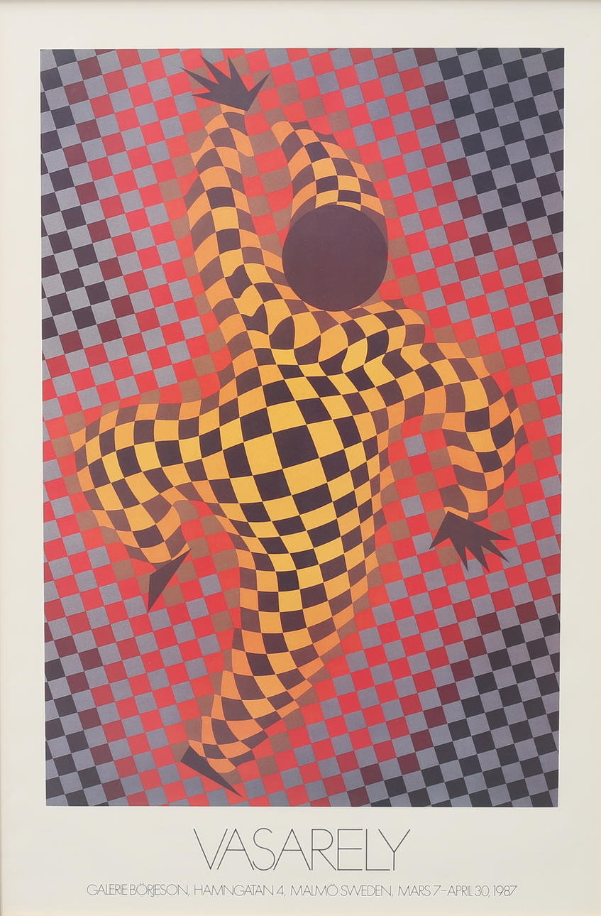 VICTOR VASARELY. Ausstellungsplakat, Malmö, 1987.
