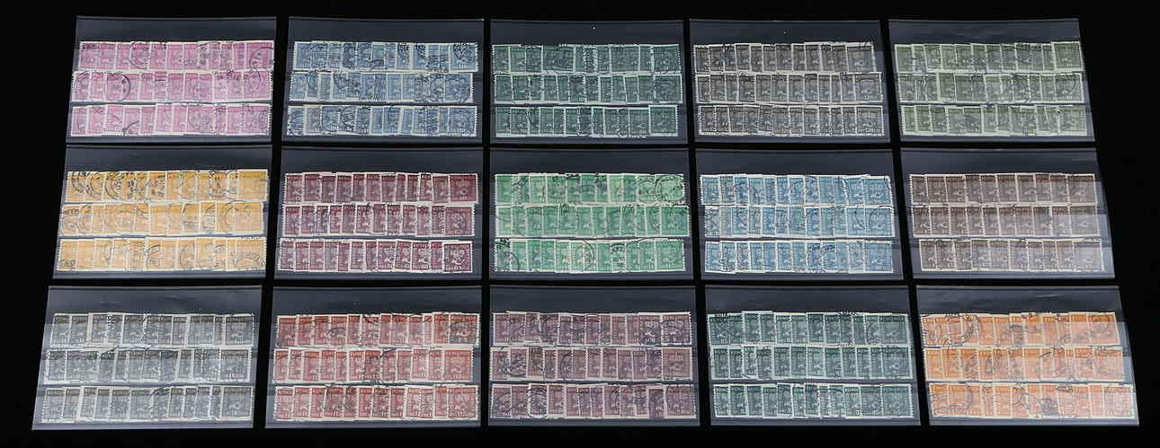 BRIEFMARKEN, Posthorn, gestempelt, 1900.