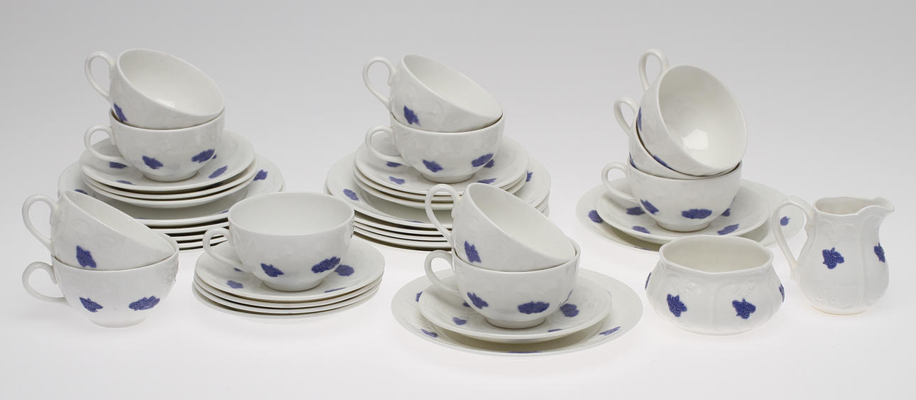 KAFFESERVIS, 26 delar, "Blå blom" Gustavsberg.