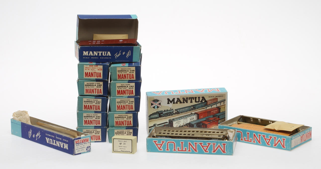 MODELLTÅG Byggsatser amerikanska förebilder Mantua i , en del delvis byggda, ca 15 st.