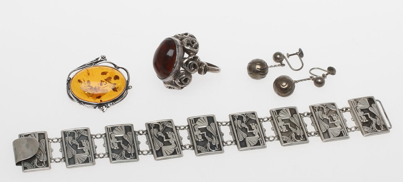 SMYCKEN, 4 delar, silver, 1900-tal.