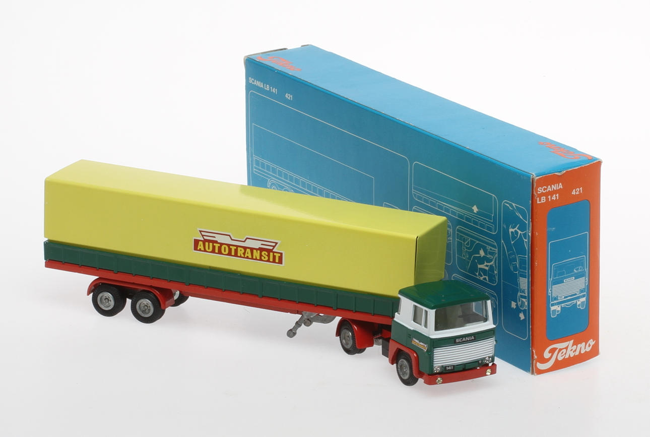 MODELLBIL TEKNO Scania LB 141 421 AUTOTRANSIT i originalkartong.