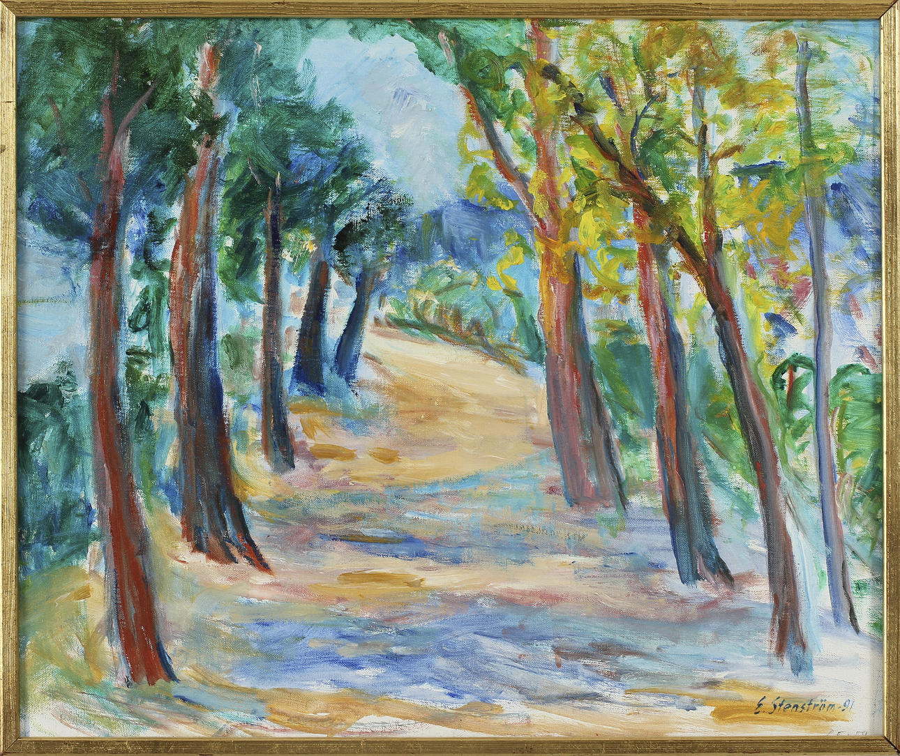 ELSIE STENSTRÖM. olja på duk, sign o dat -91.