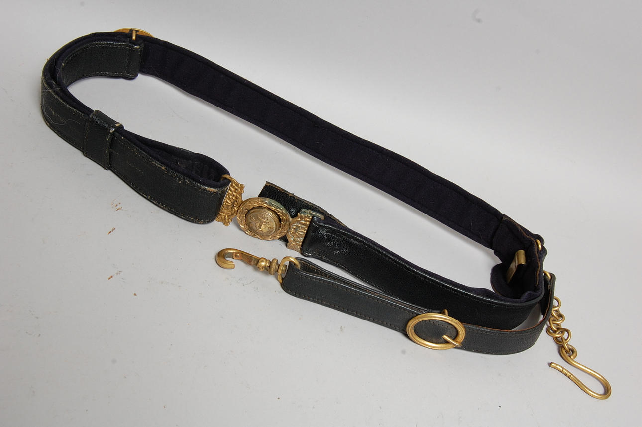 PARADBÄLTE, Flottan, märkt E, Gumaelius Stockholm.