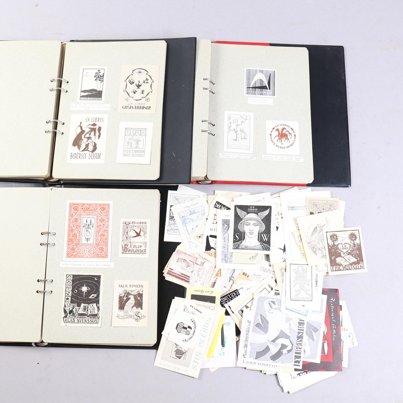 EX LIBRIS, 3 covers + box. 1900s.