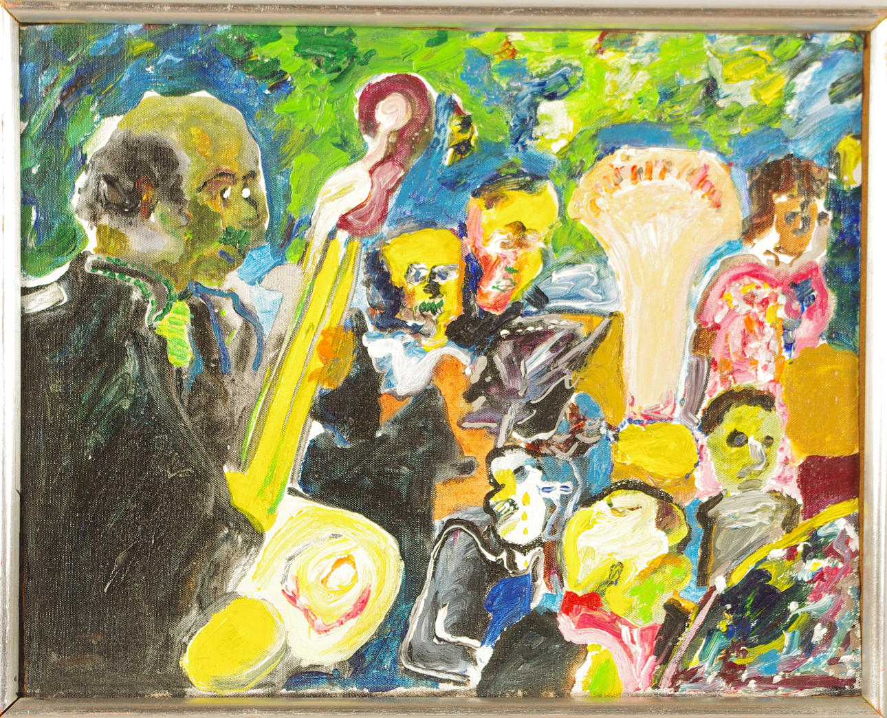 ANDERS FOGELIN. musiker, olja på pannå.