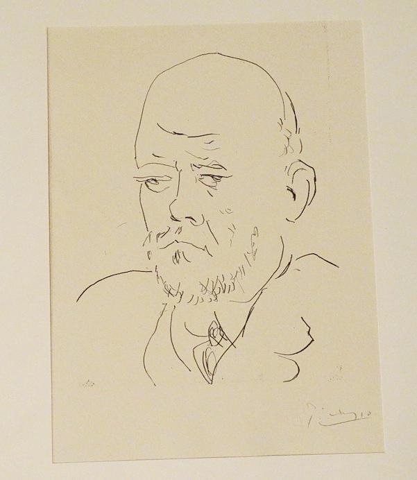 PABLO PICASSO: LITHOGRAPHIE, PORTRAIT VOLLARD, 1990.