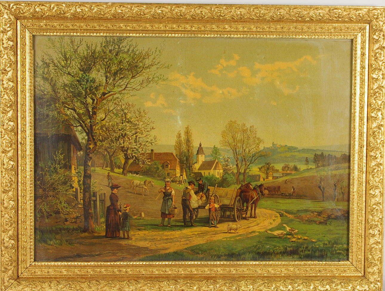 ÄLDRE TRYCK I FÖRGYLLD RAM, sekelskiftet 18/1900.