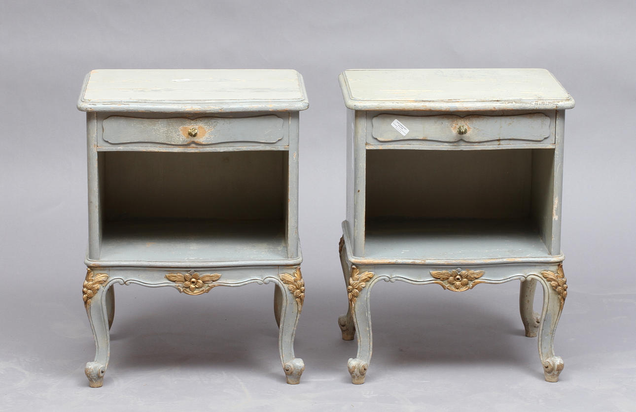 BEDROOM TABLE, 1 pair, rococo style, 1900s.