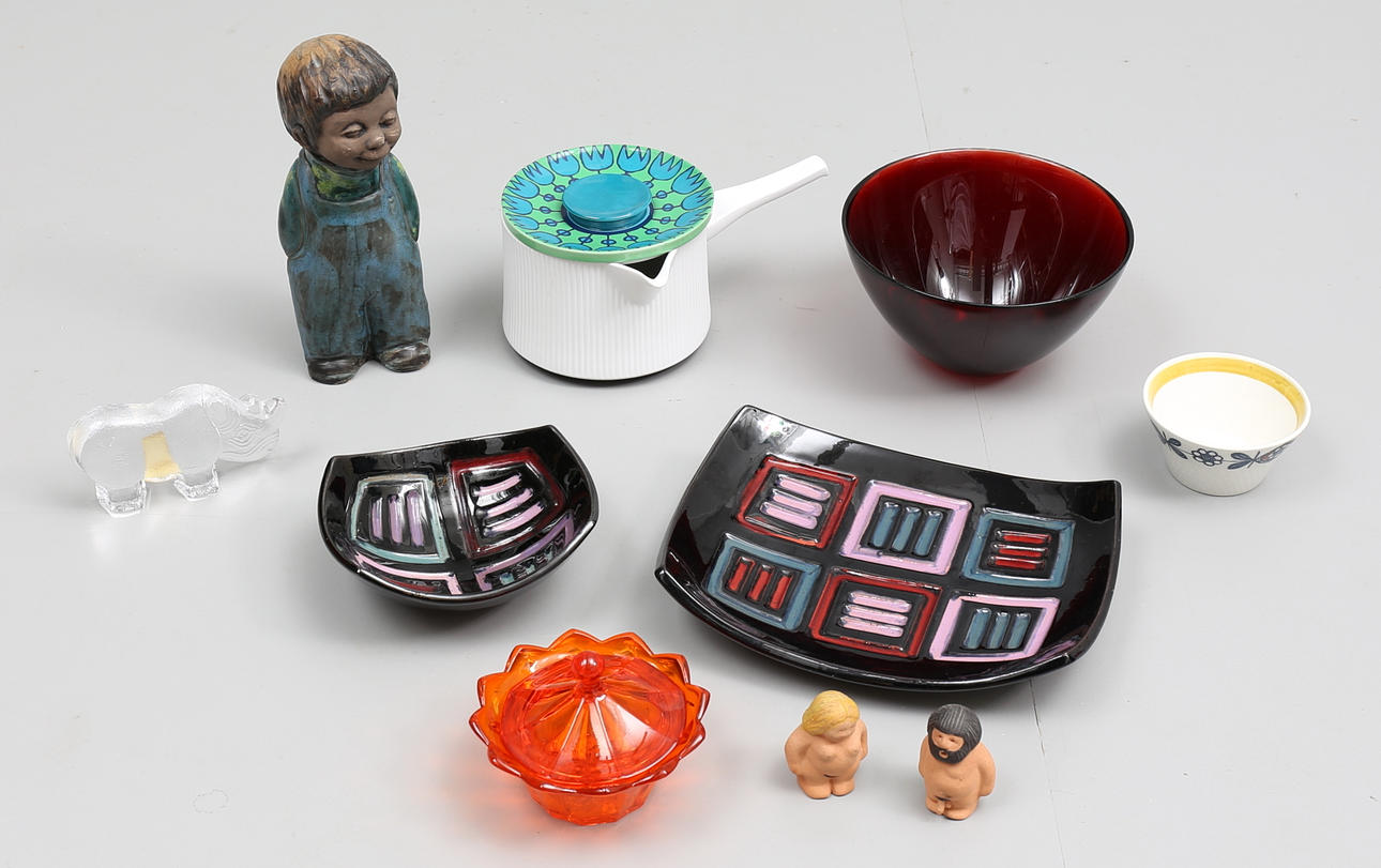 PARTI, glas och keramik, 10 delar.