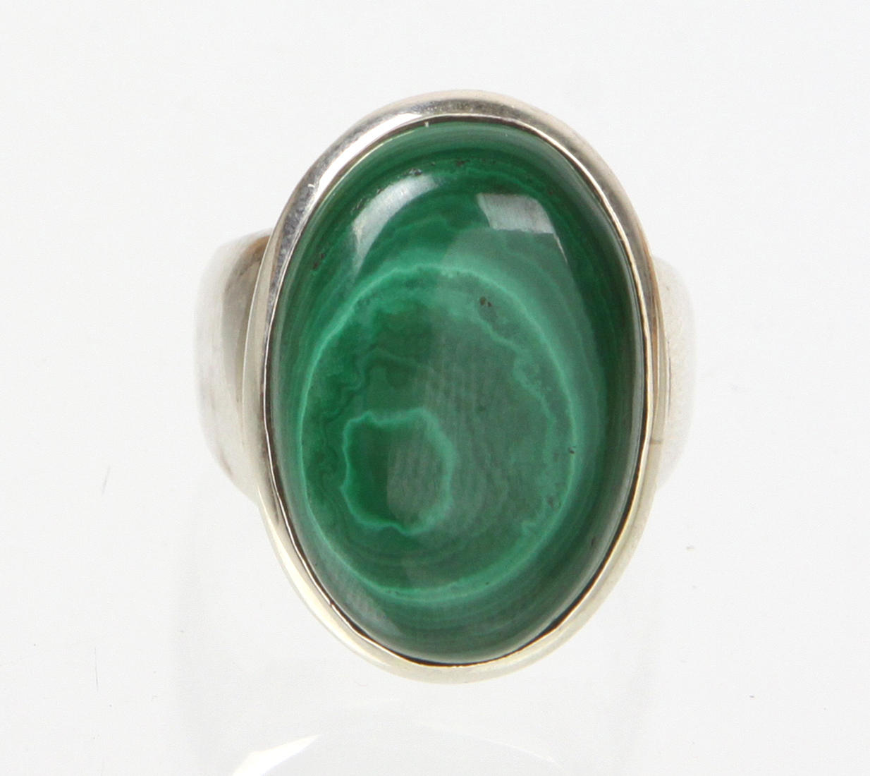 MALAKITRING, 925 SILVER.