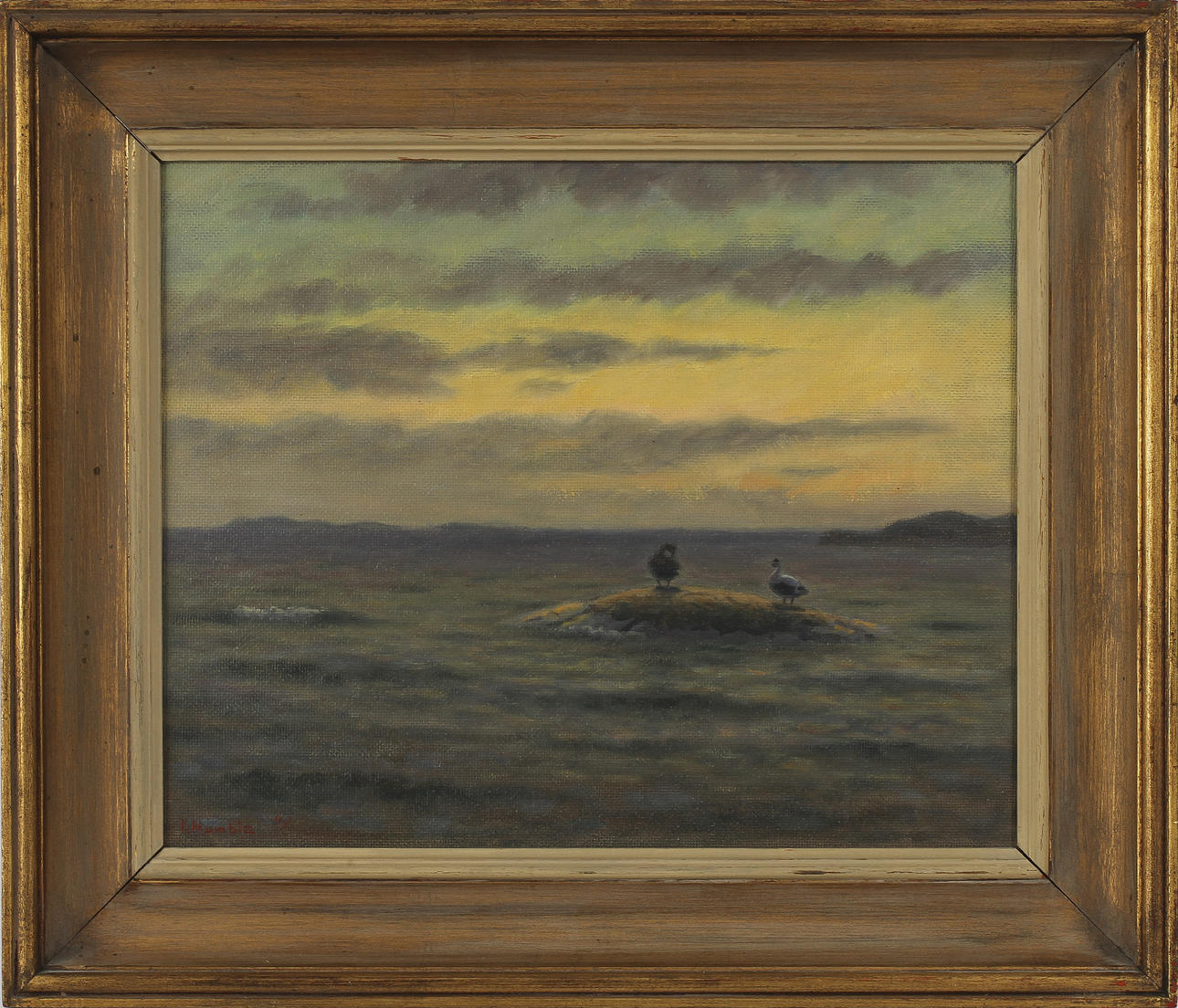 IVAN HUMBLA. olja på pannå, sign.