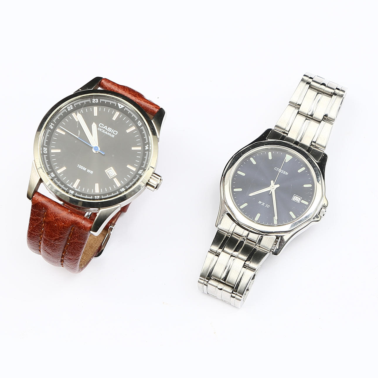 2 wristwatches, CASIO and CITIZEN, 1900s.