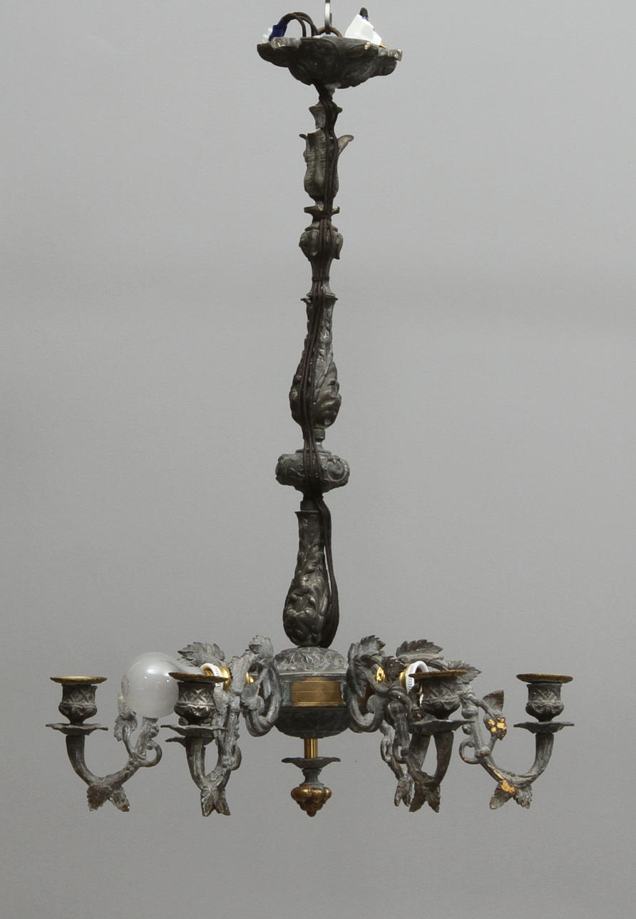 LJUSKRONA, för 6 st ljus, nyrokoko, 1800-talets slut.