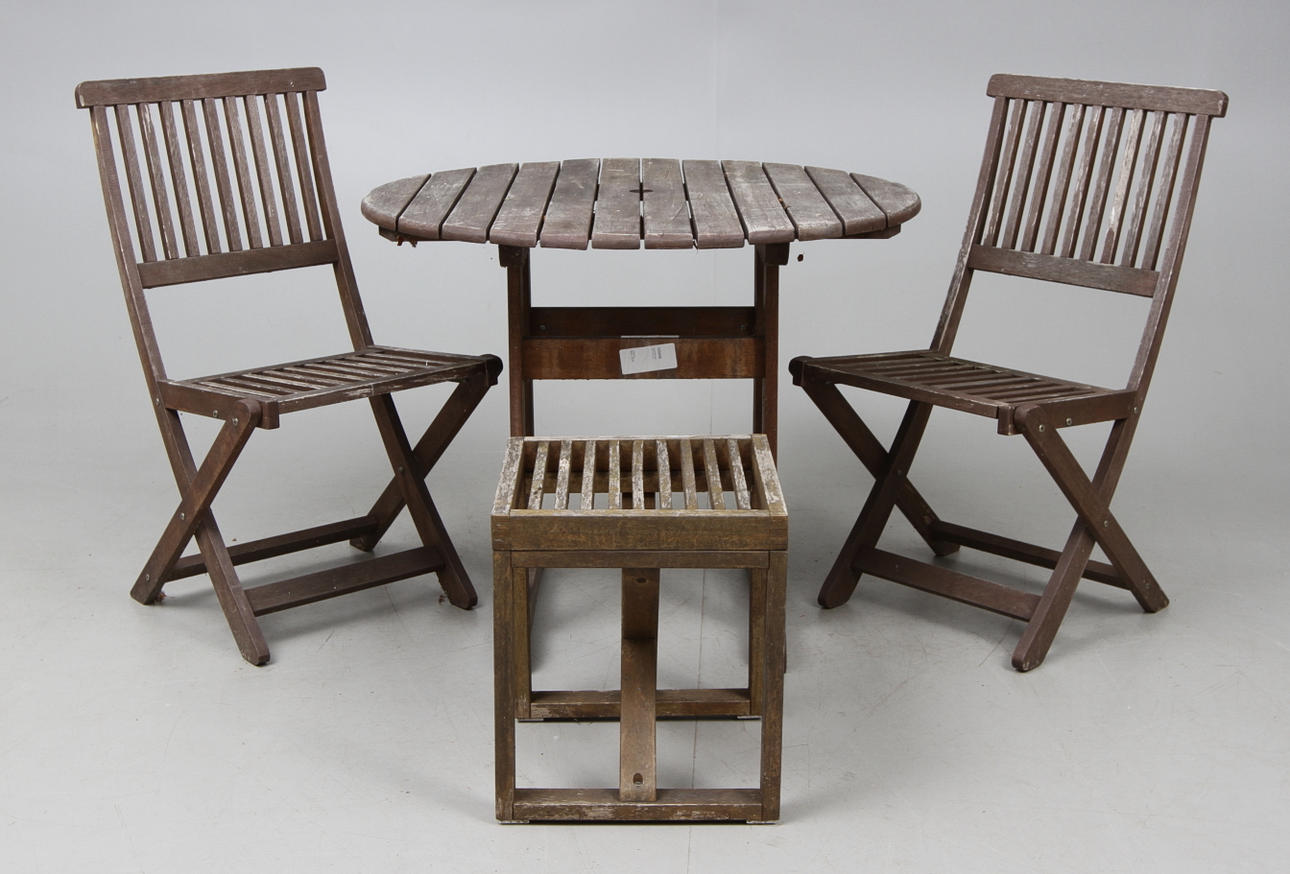 TRÄDGÅRDSGRUPP, 4 del, teak.